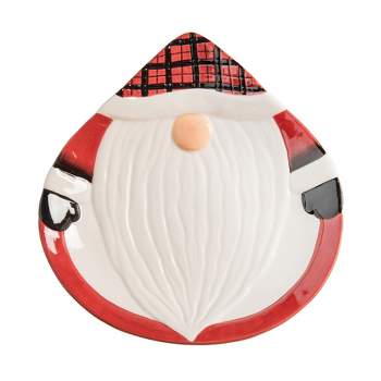 Gallerie II Plaid Gnome Christmas Cookie Plate