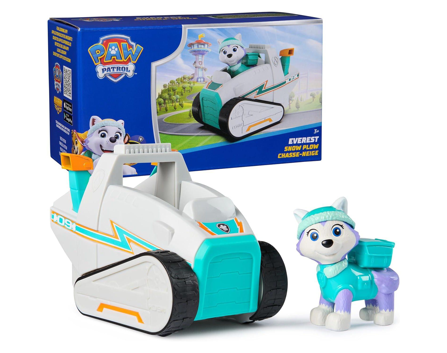 Paw Patrol, Everest’s Snow Plow, Toy Vehicle with Collectible Action Figure