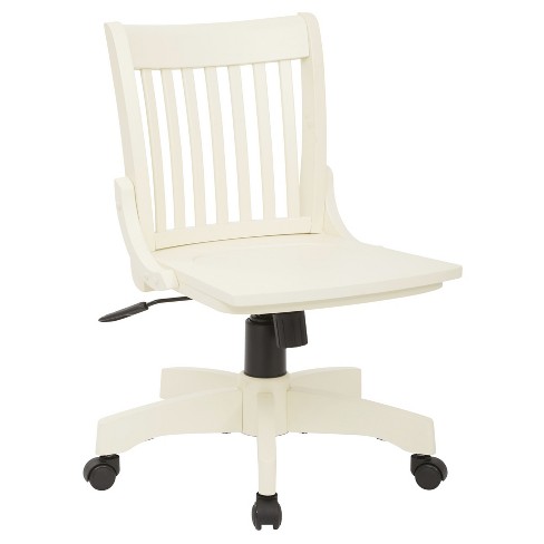 White wooden desk chair with wheels new arrivals