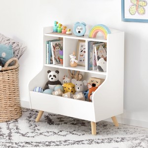 Arceso 28" Wooden Kids Toy Storage Organizer, Bookshelf for Kids Room - White - 1 of 4
