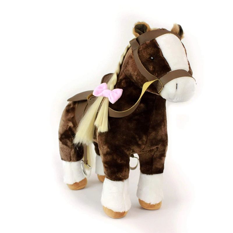 Playtime By Eimmie 18 Inch Doll Plush Horse with Saddle, 2 of 6