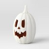 Textured Ceramic Jack O' Lantern Decorative Sculpture - Hyde and EEK! Boutique™ Matte Gray - 3 of 3