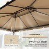 Resenkos Canopy Replacement Cover, Gazebo Canopy Top Replacement, 13.1' x 9.8' Gazebo Replacement Canopy with Double Vented Roof (TOP ONLY), White - 4 of 4