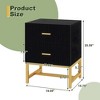 Kumasinova 19.69"Nightstand with 2 Drawers and Metal Legs,Bedside Cabinet with Wooden Top,End Table for Bedroom,Living Room - 3 of 4