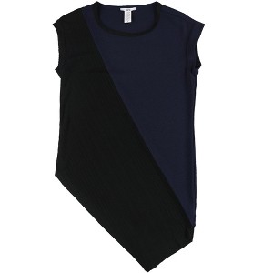 bar III Womens Colorblocked Asymmetrical Knit Blouse - 1 of 2