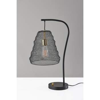Sheridan Table Lamp with Antique Brass Accents Black - Adesso