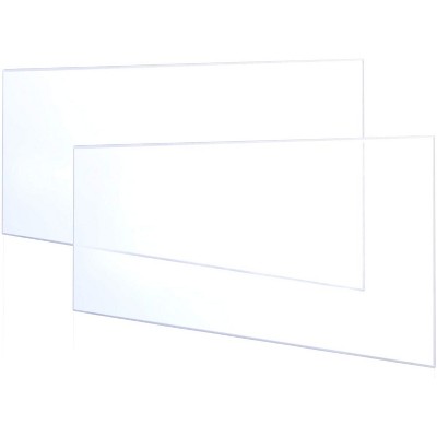 Bright Creations 2-Pack Clear Acrylic Board Sheets for Signs, Art, Crafts Supplies (12 x 6 Inches)