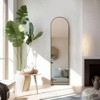 Black Arched Mirror, 59x16 Inch Full Length. Thin Aluminum Frame for Hanging or Leaning in Bedroom or Dressing Room - 3 of 4