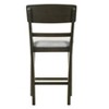 20.5"2pc Transitional Upholstered Counter Height Dining Chair Bar Stools Brown Finish Wooden Furniture - 4 of 4