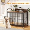 homfan  40 Inch Metal Frame with 360° Adjustable Elevated Feeder Movable - 3 of 4