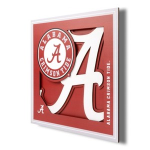 NCAA Alabama Crimson Tide 3D Logo Series Wall Art - 12"x12" - 1 of 4