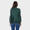 24seven Comfort Apparel Wones Bell Sleeve Open Front Cardigan - 2 of 3