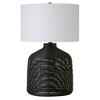 Hudson and Canal 27" Tall Oversized/Rattan Table Lamp with Fabric Shade - 2 of 4