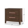Child Craft Kieran 2 Drawer Nightstand for Nursery or Bedroom, Large Storage Drawers, Made of Sturdy Pinewood, Non-Toxic, Baby Safe Finish - 3 of 4