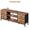 Gikpal Dresser TV Stand for 50 inch TV, Wide Dressers & Chests of Drawers with Charging Station & 4 PU Drawers Storage, Console Sofa Table for Bedroom - 2 of 4