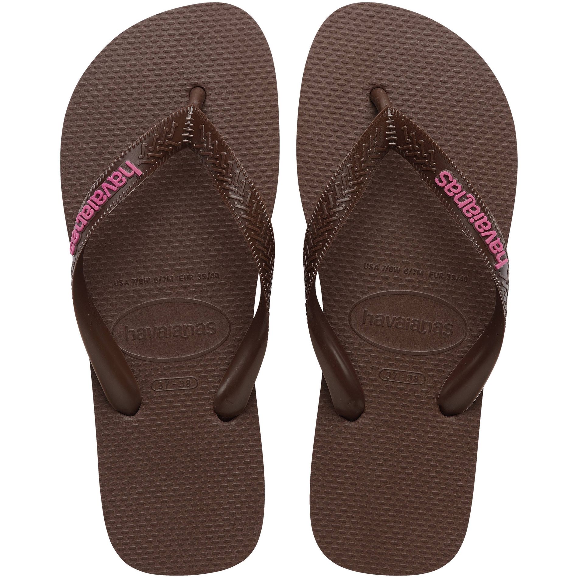 Havaianas Women's Logo Flip Sandals - Dark Brown