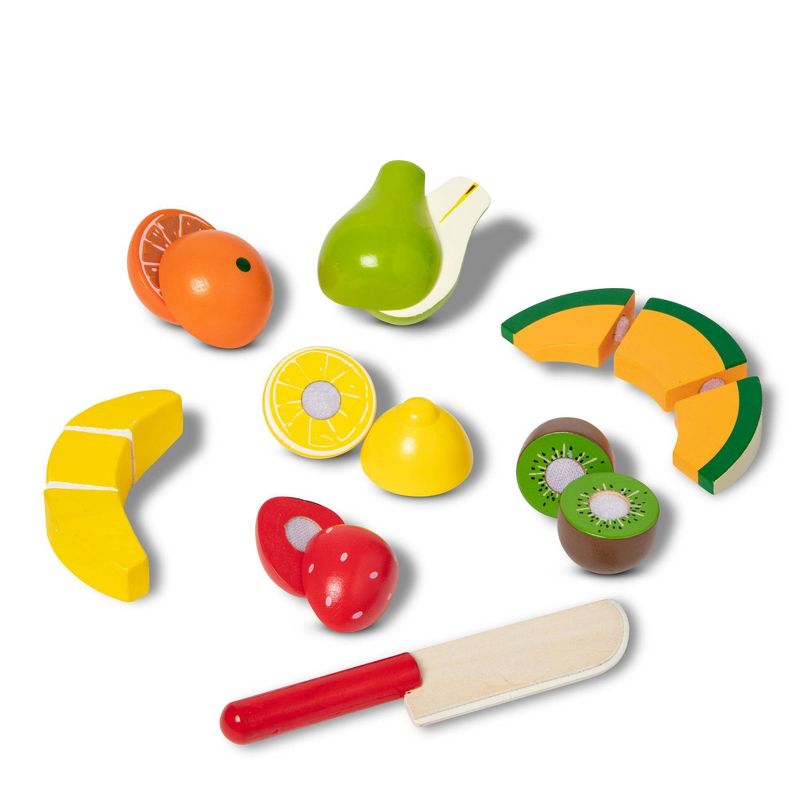 Melissa &#38; Doug Cutting Fruit Set - Wooden Play Food Kitchen Accessory, 5 of 16