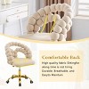 TopComfy Accent Chairs Set of 1 Puffy Bubble Chair Ball Chain Chair Leisure Chair with Gold Claw Casters for Living Room, Beige, 33.8"*23.23"*18" - 3 of 4