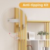 62 Inch Bookshelf, Gold Bookshelf, Modern Bookcase Storage, Metal Frame, for Office Living Room Bedroom - 3 of 4