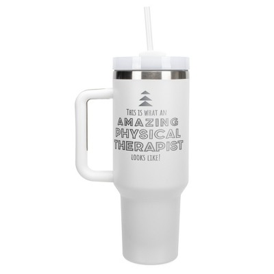 Elanze Designs Amazing Physical Therapist Looks Like 40 oz. Stainless Steel, Large Water Bottle Coffee Mug, Spill & Leak Resistant, Thermal Travel