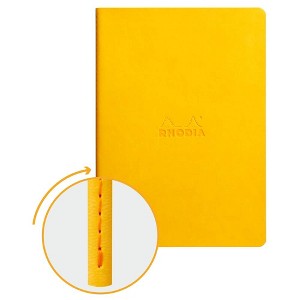 Rhodia Rhodiarama Sewn Spine Notebook - Dot grid 32 Sheets - 6 x 8 1/4 - Yellow - 1 of 3