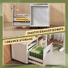GALAXHERO Lateral File Cabinet, Locking Wood Filing Cabinet Rolling Printer Stand with Open Storage Shelf White - 3 of 4