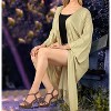 LA LEELA Women's Beachwear Summer Swim Beach Cover Ups for Swimwear Women Loose Flowy Swimsuit Coverups for Women Dress Medium-Large Black, Floral - 2 of 4