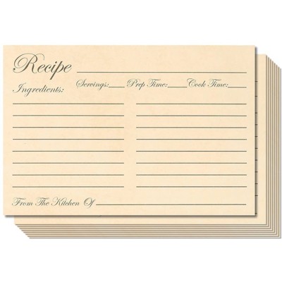 Juvale 60-Pack Kitchen Recipe Cards 4x6 inches Double Sided Modern Style Heavyweight