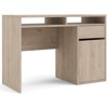 Tvilum Willis 1 Drawer 1 Door Desk in Jackson Hickory - 3 of 4