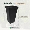 Tierra Verde Self Watering Symphony Square Planter, 15" Wide x 28" Tall, Black - 4 of 4