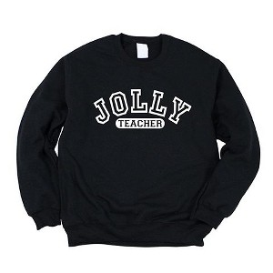 Simply Sage Market Women's Graphic Sweatshirt Jolly Teacher Varsity - 1 of 4