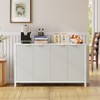 COZONY 55" Modern Fluted Buffet Cabinet with Storage, 4-Door Wooden Sideboard Credenza with Adjustable Shelf for Dining Room, Kitchen & Living Room - 2 of 4