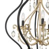 Possini Euro Design Clara Black Gold Pendant Chandelier 27 Wide Industrial  Ornate Cage Amber Crystal 5-Light Fixture for Dining Room Kitchen Island 