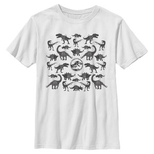 Boys Jurassic World Ink Dino Pattern T Shirt - 1 of 4