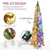 5' Artificial Slim Christmas Trees, with Snow Frosted Branches, Warm White or Colorful LED Lights, Downswept Shape - 4 of 4
