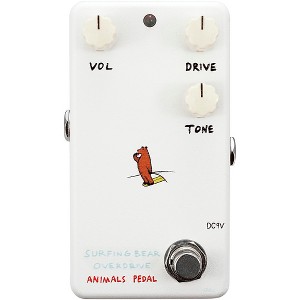 Animals Pedal Surfing Bear Overdrive V2 Effects Pedal White - 1 of 3