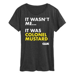 Women's - Clue - It Wasnt Me It Was Colonel Mustard Short Sleeve Graphic T-Shirt - 1 of 4