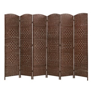 BestMassage 4/6/8 Panel Room Divider Privacy Screen Woven Room Divider Wall - 1 of 4