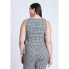 ELOQUII Women's Plus Size Gingham Square Neck Vest - 4 of 4