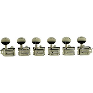 Kluson 6-In-Line Locking Deluxe Series Oval Metal Tuning Machines Nickel - 1 of 1