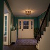 3-Light Dumas Wood Bead Flush Mount Pendant Gold/Gray - Kenroy Home: Beaded Fixture, ETL Listed - 4 of 4