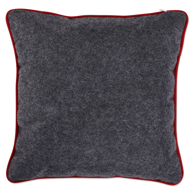 11.5&#34;x11.5&#34; Merry Christmas Square Throw Pillow Gray - Pillow Perfect, 3 of 8