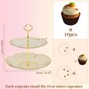 Unique Bargains 2 Tier Dessert Cupcake Stand with Tiered Tray for Donut Fruits - 2 of 4