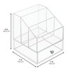 Clarity Cosmetic Palette Organizer with Drawer for Vanity or Cabinet to Hold Makeup, Beauty Products, Hair Accessories - 3 Compartments - Clear - 2 of 4