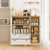 Tangkula Sideboard Buffet Cabinet Kitchen Pantry Hutch Storage Cabinet Farmhouse Credenza - 3 of 4