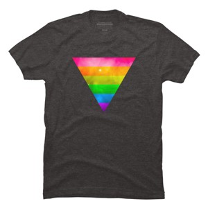 Adult Design By Humans Pride Rainbow Galaxy Triangle By TheRandom T-Shirt - 1 of 2