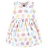 Hudson Baby Infant and Toddler Girl Cotton Dress and Cardigan Set, Easter Eggs, 9-12 Months - 4 of 4