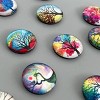 Wrapables Crystal Glass Magnets, Refrigerator Magnets for Office Whiteboards, Cabinets, Lockers (Set of 12), Vibrant Trees - 3 of 4
