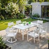 TiramisuBest 7-Piece Outdoor PE Rattan Wicker Dining Set - Acacia Wood Tabletop, Stackable Armrest Chairs,Cushions (Brown) - 2 of 4