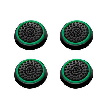 Insten 4-piece Black/Green Silicone Thumbstick Caps Analog Thumb Grips Cover for Xbox One 360 PlayStation PS4 PS3 Controller